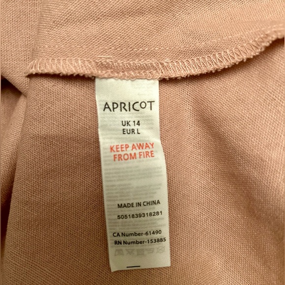 NWT APRICOT Linen Spaghetti Strap Dress Dusty Rose - Picture 7 of 8